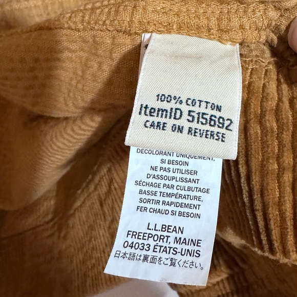 L.L.Bean women’s  Long Sleeve Button-Up Shirt Brown Corduroy Cotton Size L - Picture 6 of 11